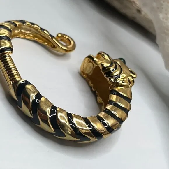 Tiger Green Eye Bangle Kenneth Jay Lanee - Picture 6 of 14